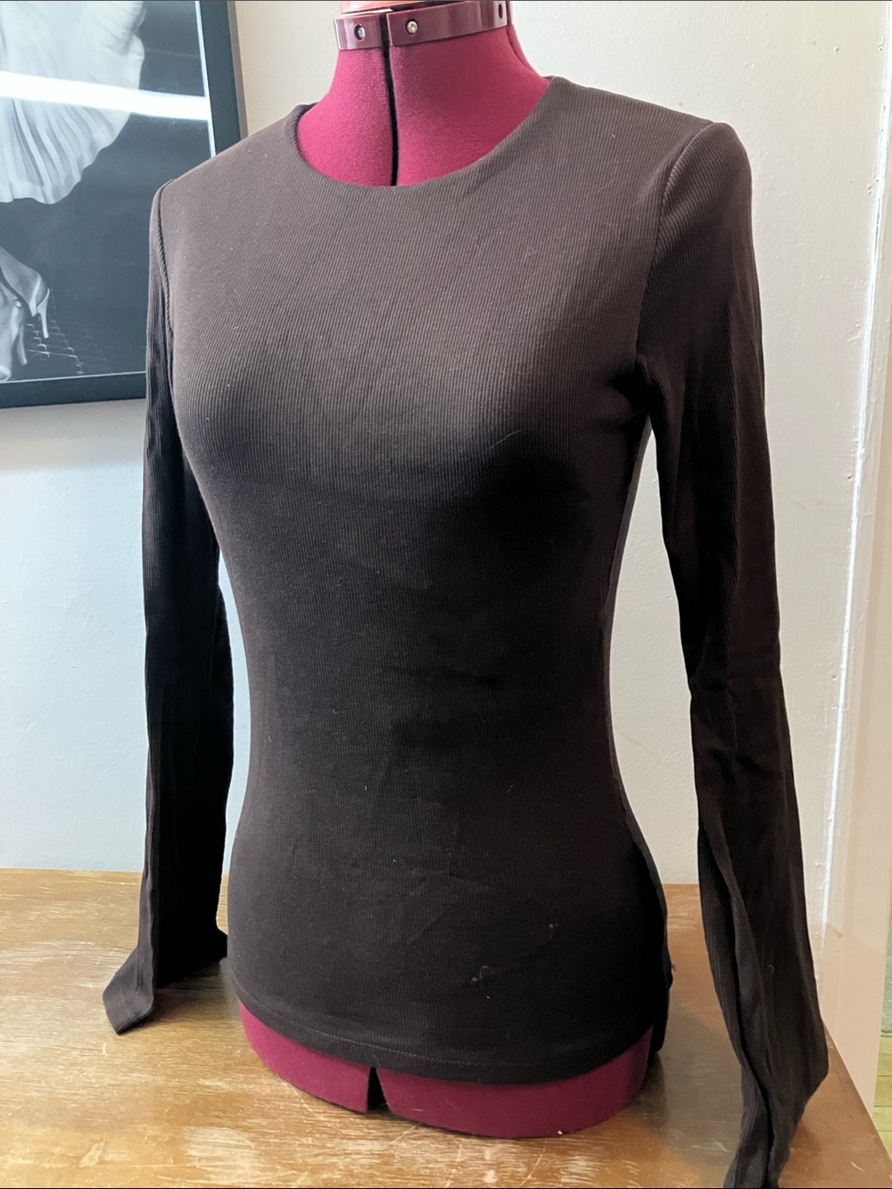 Classic Women's Long-Sleeve Crewneck Top - Brown